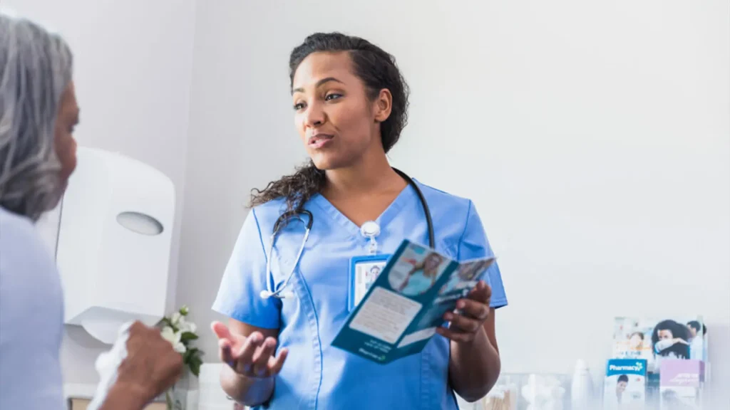 GP talking to a patient